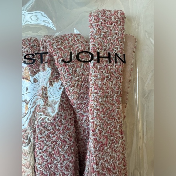 St. John Tweed Pink and Cream Belt Replacement Size 12 - Picture 2 of 5
